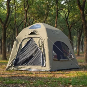 15 Square Meters Large Cotton Fabric Waterproof Durable Outdoor Windproof Camping Inflatable Tent Portable Dome Tent