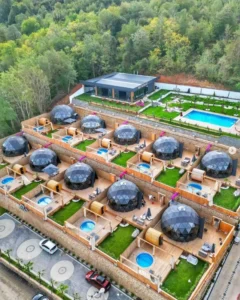 15M 18M 20M Geodesic Glass Dome Tent for Outdoor Campsite Restaurant Event