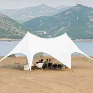 15M Double Star Canopy Tent One Bedroom 900D Oxford Cloth Waterproof 5000mm Four-season Sun Shelter for Large Event Camping