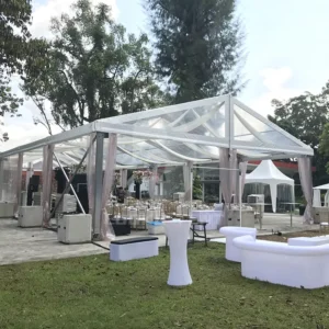 15×40 Large Capacity Transparent Elegant Wedding Tent for Event Luxury Tents Wedding Clear