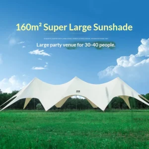 160 Large Portable Camping Tarp for 30-40 Persons, Waterproof, UV Resistant, Four-season, Outdoor Event, Wedding, Camping