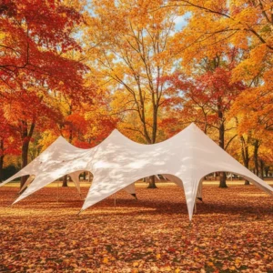 160sqm 3 Peak Cloud Top Canopy 30 40 Person 420D Oxford PU3000mm Waterproof Large Party Awning for Outdoor Camping
