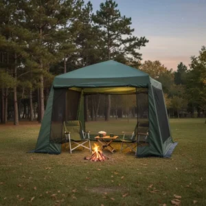 1628D 3 Season Outdoor Camping Tent Silver Coated Sun Block 22mm Galvanized Iron Pole Waterproof Mosquito Proof Folding