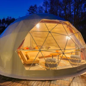 16FT Outdoor Luxury Glamping Igloo Tent House With Bathroom Domos De Lujo