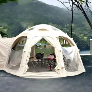 17 m Inflatable Dome Tent, 360° Transparent View, 8-10 Person, Waterproof, Quick Setup, for Glamping Resorts and Camping