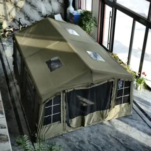 17.28 Sqm XXL Inflatable Camping Tent Waterproof 4 Season Air Tent Family Outdoor Travel Shelter