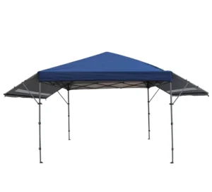 17×10 Dual-Awning Steel Folding Gazebo for Outdoor Garden Parties