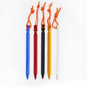 18cm Triangular Aluminum Alloy Windproof Tent Pegs