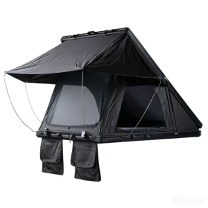 19CM Ultra Thin Double Groove Four Support Triangle Aluminum Hard Shell Roof Top Tent for 1 to 2 Adults Camping