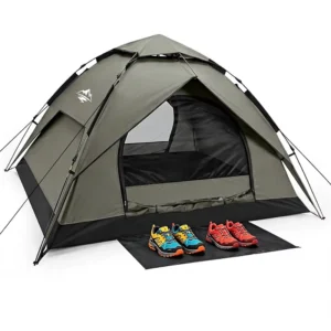 2/3/4-Person 4-Season Dome Camping Tent 3000mm Waterproof Windproof Instant Pop-Up Double-Layer Rainfly