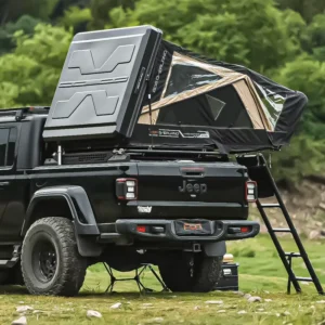 2-3 Person 3D Aluminum Hard Shell Rooftop Tent Waterproof Foldable Pop-up Car Roof Tent