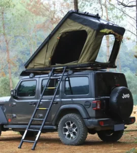 2-3 Person Camping Aluminum Hard Case Shell Pop-Up Rooftop Tent for Jeep SUV