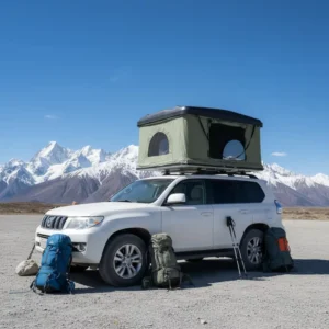 2-3 Person Easy Folding Hard Shell Aluminum Rooftop Tent for Outdoor Camping