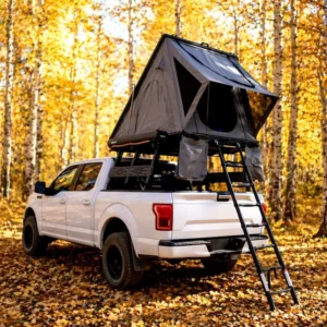 2-3 Person Hard-Shell Aluminum Car Rooftop Tent with Oxford Canvas, Four-Season