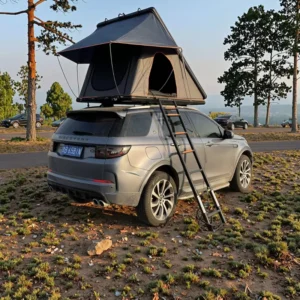 2 3 Person Outdoor Camping Rooftop Tent with Hard Shell Waterproof Aluminium Alloy and Canvas for 4×4 Offroad