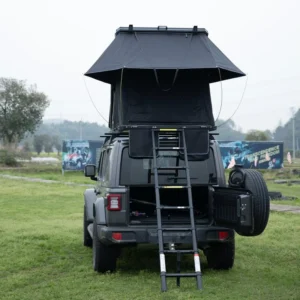 2 3 Person Triangle Camping Rooftop Tent Aluminum Top Roof Tent with Clamshell Hard Shell Rooftop Tents