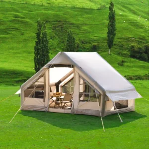 2 4 Person Durable Wear Resistant Fully Automatic Inflatable Outdoor Tent Tear Resistant Oxford Cloth Rainproof Family Tent