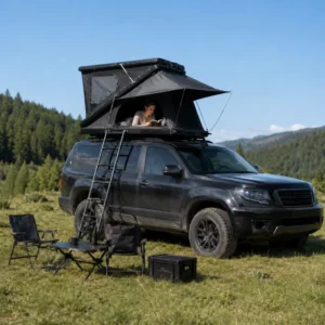 2 4 Person Hard Shell Roof Top Tent Z Shape Lightweight Waterproof for Outdoor Car Camping