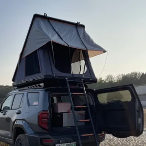 2 People Foldable Car Soft Shell Roof Top Tent with Oxford Fabric Four-Season Waterproof Quick Setup for SUV Truck