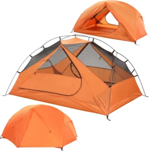 2-Person Double-Layer Oxford Camping Tent, Automatic Opening, PU4000mm Waterproof