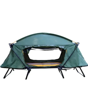 2 Person Elevated Camping Cot Tent Off-the-Ground Waterproof Fishing Tent Double Layer Folding Portable