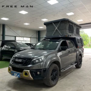 2-Person Pop-Up Waterproof Aluminum Foldable Soft-Top Rooftop Tent for Pickup Truck