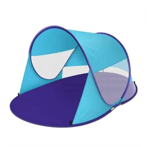 2-Person Portable Beach Shade Tent Sun Shelter Durable Polyester Fabric Outdoor Camping Summer Use