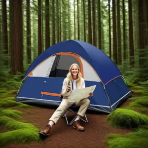 2 Person Portable Waterproof Windproof Dome Camping Tent with Rainfly Easy Setup