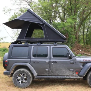 2 Person Triangle Camping Rooftop Tent Aluminum Top Roof Tent with Clamshell Hard Shell Rooftop Tents
