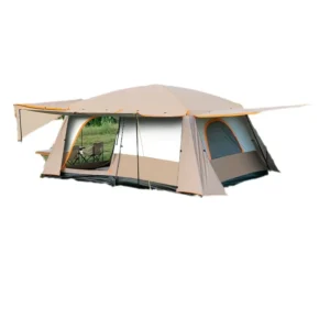 2-Room 1-Hall Large Camping Tent Portable Foldable Waterproof & Sunproof for Outdoor Picnic & Camping