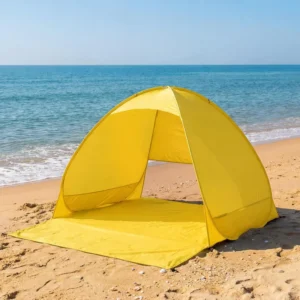 2-Second Pop-Up One-Bedroom Beach Tent Instant Sun Shelter Lightweight Portable 150x165x110cm for Outdoor Picnic Travel