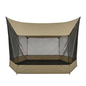 2-in-1 Canopy-Style Mesh Tent Large Portable Sunshade Shelter with Mosquito Net Waterproof Picnic Tent Aluminum Poles