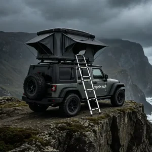 2.3m Alloy Ladder Sponge Mattress Waterproof All-Season Car Rooftop Tent for Pickup Truck