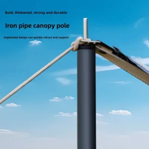 2.4 m 4-Section Iron Canopy Tent Support Pole, 25 mm