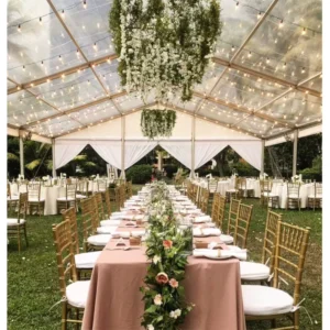200-300 People Outdoor White Clear PVC Aluminum Frame Waterproof UV- and Windproof Four-Season Wedding Event Tent