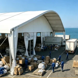 2000sqm Extra Large Arch Tent Waterproof Aluminum Shelter Outdoor Commercial Storage Warehouse Marquee Tent