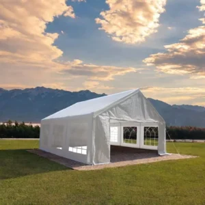 2020ft Heavy Duty Four-Season PVC Tube Type Party Tent White Outdoor Wedding Marquee Canopy Waterproof UV-Resistant Galvanized