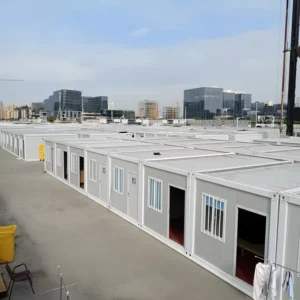 20ft 40ft Flat Pack Shipping Container Home Breathable Design CE ISO Certified Portable Temporary Shelter