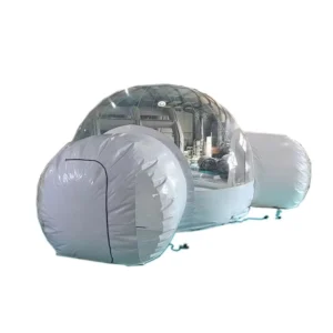 20ft Double Dome Inflatable Bubble Camping Tent with Two Transparent Doors Waterproof 4 Person Eco-Friendly & Durable