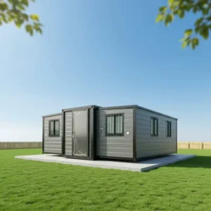 20ft Folding Packable Container House, Insulated Fireproof Modular Home for Residential Living
