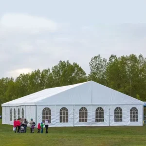 20ft X 40ft White Wedding Church Marquee Trade Show Exhibition Tents with Windows Aluminum Alloy PVC Single Layer Events
