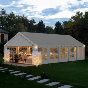 20x30FT Large Heavy Duty Outdoor Event Wedding Party Tent with Removable Sidewalls for Parties Weddings BBQ Temporary Shelter