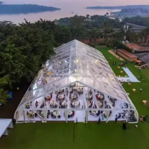 20×40 50x30m Shade Tents Large Luxury 15x25m White Marquee Tent with Sides Air Conditioner for Banquets and Grand Receptions