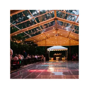 20×40 Transparent Glass Wedding Tent 100 People Capacity Banquet Celebration Tent PVC Outdoor Exhibition Sports