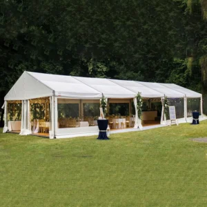 20×40 ft Heavy Duty White PVC Party Tent Outdoor Large Wedding Event Gazing Canopy Garden Sheds Sheds Storage Outdoor