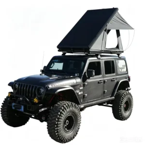 210 x 132 x 150 cm Triangle Aluminum Alloy Hard Shell Car Rooftop Tent with Mesh