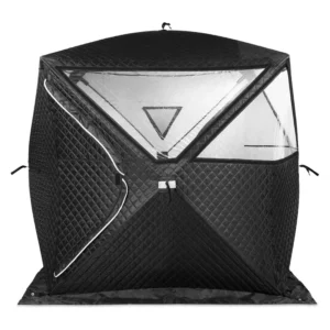210D Oxford Automatic Pop-Up Double-Layer 4-Season Camping Tent for Ice Fishing, Sauna Stove House