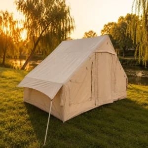 210D Oxford Inflatable Tent 6.3sqm Entry Level Single Door Khaki Glamping Air Cabin Simple Construction Budget Friendly Camping