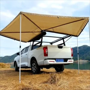 270 Degree Car Side Awning Aluminum Alloy Frame 600D Tear Resistant Oxford Cloth with 22mm 25mm Aluminum Poles