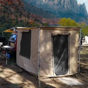 270 Degree Free Standing Car Side Shelter With Removable Side Walls for All Weather Camping